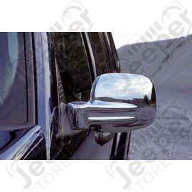 Kit enjoliveur de rétroviseurs, plastique chromé, Jeep Cherokee Liberty KJ