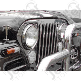 Enjoliveur de calandre Acier / Inox pour Jeep CJ5, CJ6, CJ7, CJ8 - 5752247ST / RT34086