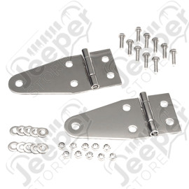 Kit de charnières de capot acier inox Jeep CJ et Wrangler YJ