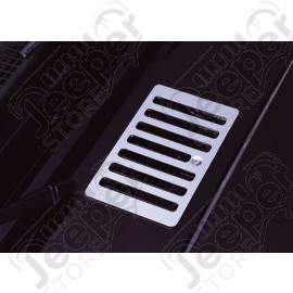 Grille d'aération capot moteur acier inox - Jeep Wrangler TJ