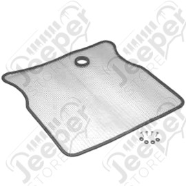 Grille de protection de radiateur moteur en acier inox - Jeep CJ - 1523.01
