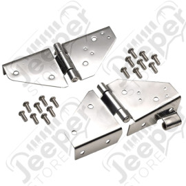 Kit charnières de baie de pare-brise, acier inox, pour Jeep CJ et Wrangler YJ 