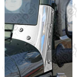 Kit fixations de baie de pare brise acier inox Jeep Wrangler JK