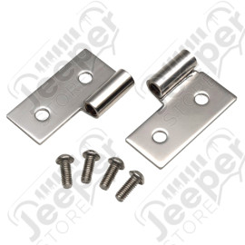 Kit de ferrures de porte sur caisse acier inox - Jeep CJ, Wrangler YJ - SH7407