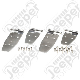 Kit de charnières de porte acier inox (pour porte pleine) - Jeep Wrangler YJ - SH7496