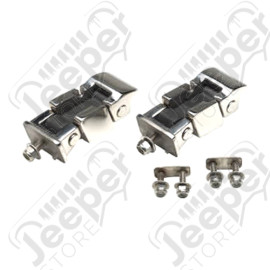 Kit d'attache-capots en acier inox brillant Jeep Wrangler TJ