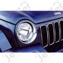 Enjoliveurs de phares (plastique chromé) Jeep Cherokee Liberty KJ