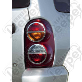 Enjoliveurs de feux arrière (plastique chromé) Jeep Cherokee Liberty KJ