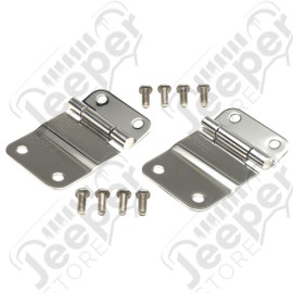Kit de charnières de ridelle de coffre inférieur couleur acier/inox - Jeep CJ7, CJ8 - RT34035