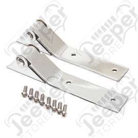 Kit de 2 charnières de ridelle de coffre en acier inox pour Jeep Wrangler YJ