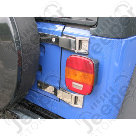 Kit de charnières de ridelle de coffre en acier inox, version renforcée, Jeep Wrangler TJ