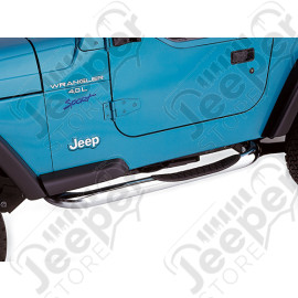 Kit de marche pieds en inox tubulaire avec plateaux anti-dérappant pour Jeep Wrangler TJ