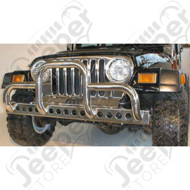 Barre de protection (pare-buffles) "New Yorker" en acier inox - Jeep Wrangler YJ, TJ - 1542.10 / H1362