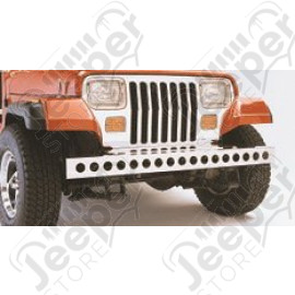 Pare chocs avant en acier / inox avec perforations - Jeep CJ, Wrangler YJ - RT34037