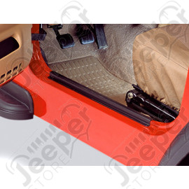 Kit protections de seuil de porte en acier NOIR pour Jeep Wrangler TJ