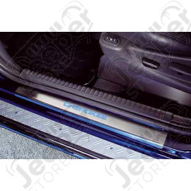 Protections de seuil de porte 4 éléments, acier inox éclairé avant, KJ, 