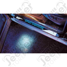 Protections de seuil de porte 8 éléments, acier inox éclairé avant, WJ, 