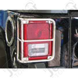 Grilles de protections de feux arrière en acier inox Jeep Wrangler JK