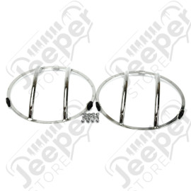 Grilles de protection de feu, acier inox (projecteurs), Wrangler JK