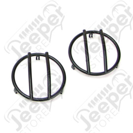 Grilles de protection de feu feux clignotants avant, acier noir, Wrangler JK
