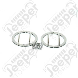 Kit Grilles de protection de feu US acier inox (feux clignotants latéral) Jeep Wrangler JK