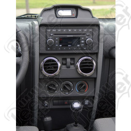 Kit de 2 enjoliveurs pour tableau de bord (ventilation) (couleur: chrome brillant) Jeep Wrangler JK (phase: 1 , 177ch)