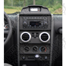 Kit de 2 enjoliveurs pour tableau de bord (ventilation) (couleur: argent) Jeep Wrangler JK (phase: 1 , 177ch)