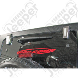 Kit d'enjoliveurs de charnières de ridelle, (haut) couleur : chrome pour Jeep Wrangler JK
