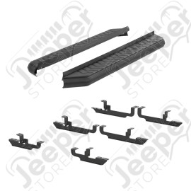 Kit de marches pieds avec plateaux noir en acier et aluminium pour Jeep Renegade BU - 2061023