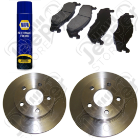 Kit freinage avant (disques, plaquettes, nettoyant) pour Jeep Cherokee XJ