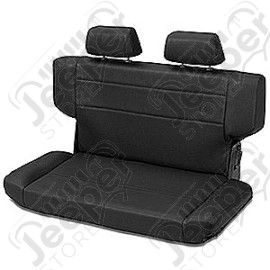 Banquette arrière rabattable avec appuie tête, (couleur: vinyl black denim) pour Jeep Wrangler TJ