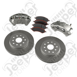JK: Front Big Brake Kit w/ Smooth Rotors – 5x5” & 5x5.5”