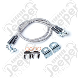 JK: 30” Stainless Steel Braided Brake Line Kit – Rear