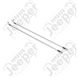 JL / JT: 33” Stainless-Steel Braided Brake Line Kit – Rear