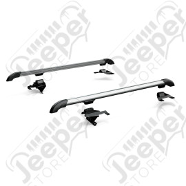 JK 4dr: Nebo Roof Rack Main Rail Kit – Silver