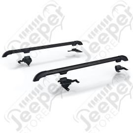 JK 4dr: Nebo Roof Rack Main Rail Kit – Black