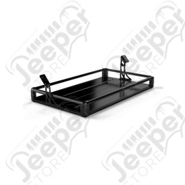 JK 4dr: Wasatch Rear Cargo Rack - Black Rails