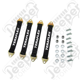JK: Suspension Limit Strap Kit – 15.125" Front & 13.5" Rear (3-4” Lift)