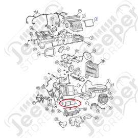 Volet de chauffage centrale bi-zones Jeep Grand Cherokee WJ, WG