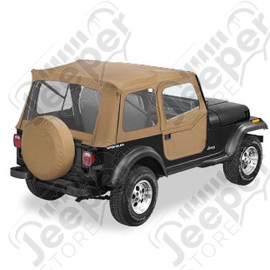 Bâche "Supertop" Bâche soft-top avec portes soft-top en deux parties séparables Couleur: Spice Jeep CJ7, Wrangler YJ