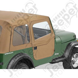 Demi portes en toile en deux parties séparables, Couleur: Spice, Jeep CJ7 , Wrangler YJ