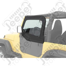Haut de fenetres pour demi porte acier tubulaire, couleur black denim, Jeep Wrangler TJ