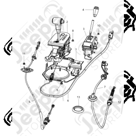 Cable de commande de changement de vitesses pour Jeep Wrangler JK
