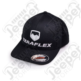 TeraFlex FlexFit Curved Visor Hat – Black/Silver – Large/X-Large 