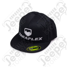 TeraFlex FlexFit Flat Visor Hat – Black/Silver – Large/X-Large