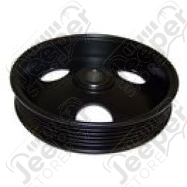 Poulie de direction assistée 2.5L et 4.0L essence (courroie plate - 133.5mm - 6 gorges) - 53002909 / 53010085 - Cherokee XJ Wrangler YJ Grand Cherokee ZJ