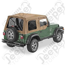 Bache Supertop (avec haut de demi porte) - Couleur : Spice (marron) - Jeep Wrangler TJ