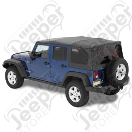Bâche complète "Supertop NX" avec fenêtres teintées, couleur: Black Diamond, Jeep Wrangler JK Unlimited (4 portes)