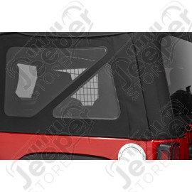 Bâche Supertop avec fenêtres teintées - Couleur : Black Twill - Jeep Wrangler JK (2 portes)