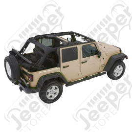 Bache Trektop Glide - Couleur : Pebble Twill (Beige) - Jeep Wrangler JK Unlimited (4 portes)